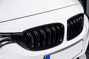 Grilles de calandres BMW série 3 F30 F31 simple ou double lames noir brillant